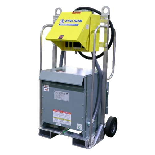 Ericson EJR24345XXCL3121 Portable Transformer 2 Wheel Cart - Three Phase, 480V Input-120/208V Output, NEMA 3R, Aluminum