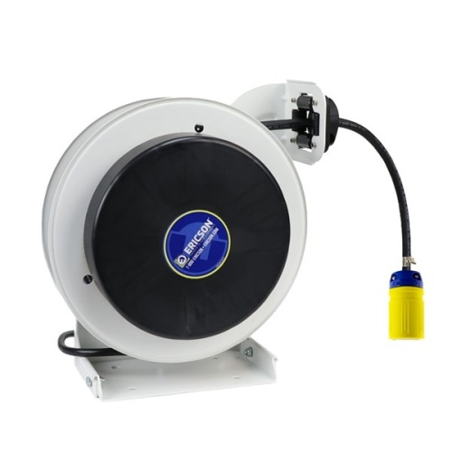 Ericson F3163-50-510 Light Industrial Grade Cable Reel - 50 ft, 16 AWG, 10 Amp, 125 Volt, White/Black