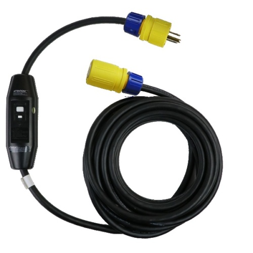 Ericson G200-12-25G-L620 Industrial Grade Inline GFCI - 20 Amp, 25 ft Cable