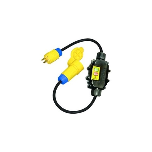 Ericson XG2-12-2W-MR-LKG Watertight Grade Inline GFCI - 20 Amp, 2400 Watts, 2 ft Cable, NEMA 6P
