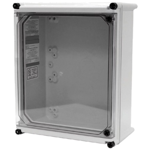 Hoffman A12-2424CTH APO Flat Transparent Screw Cover Type 4X, 23.74x23.74x6.93, Lt Gray, Fiberglass, CTH