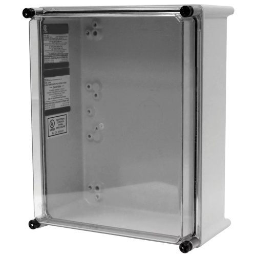 Hoffman A71-1412E1DTH APO with Transparent Inspection Window Type 4X, 14.65x11.89x6.93, Lt Gray, Fiberglass, E1DTH
