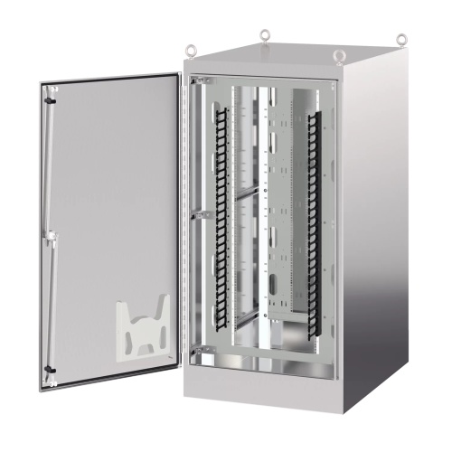 nVent Hoffman D723646SDAS 73.0"x37.0"x47.0" Network Seismic Free-Standing, Dual-Access Cabinet, Type 4X