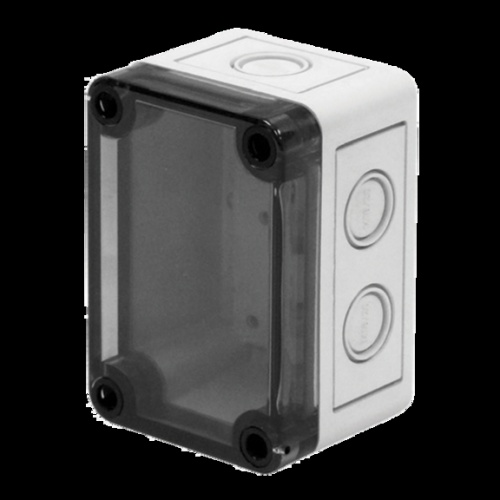 nVent Hoffman MB050504PSCTK Polystyrene Enclosure. MultiBox Trnsp Scr Cvr with Knockouts Type 4X, 5.11x5.11x3.90, Lt Gray, Polystyrene, PSCTK