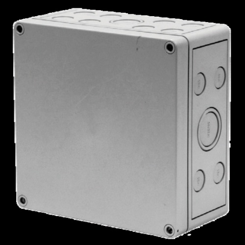 nVent Hoffman MB070403PSK Polystyrene Enclosure. MultiBox Opaque Screw Cover with Knockouts Type 4X, 7.08x3.70x3.19, Lt Gray, Polystyrene, PSK