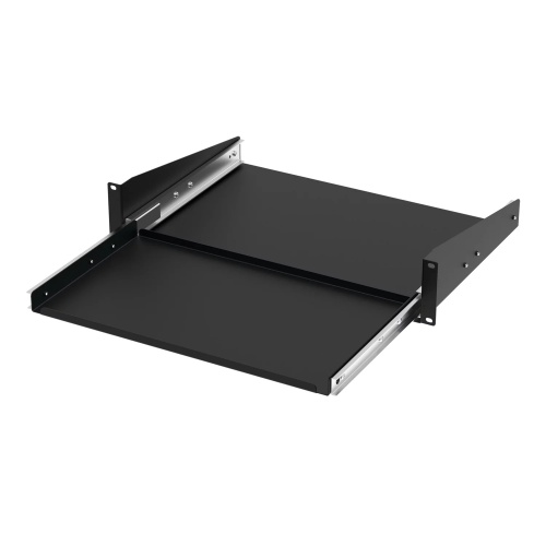 Hoffman P19KBSM - Pull-Out Shelf for Mini Keyboard, 2U, Black, Steel