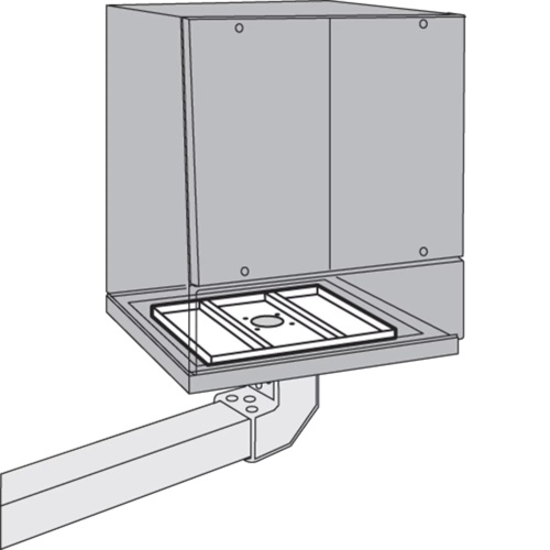 Hoffman PTS66 - Support Bracket for ProLine Sloped-Front HMI Enclosure, fits 600 wide, Mill, AL