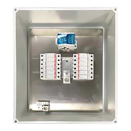 Hoffman RF-8 RF Solar Combiner Box, 17.32x15.32x6.65, Light Gray, Fiberglass