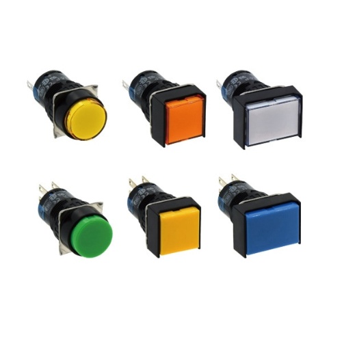 IDEC AL6M-M14-R 16mm Pushbutton Illuminated, IP40, IP65, Red