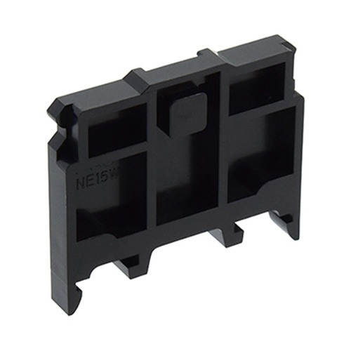IDEC BNE15W, End Plate, Screwless, Black