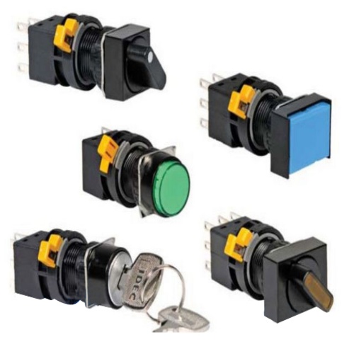 IDEC HA1L-M1C14-A L6 Ovrsz Ill Pb Rnd Flsh Mmntr Amber