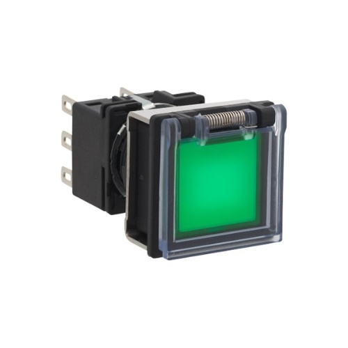 IDEC LB7GL-A1T63G LB 16mm Illuminated Pushbutton Dpdt G, Green