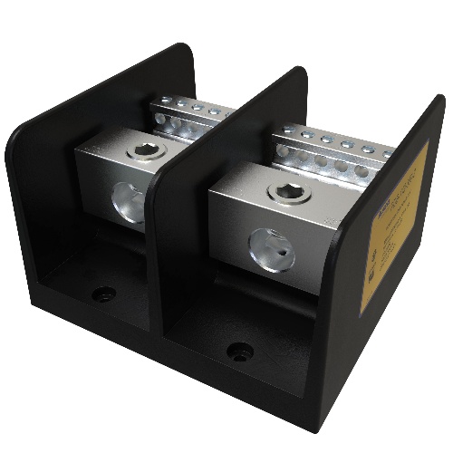 Ilsco PDB-112-350-2 Power Distribution Block - Aluminum, 350-6 AWG, Solid, 600 V, 1/4", 310 Amp