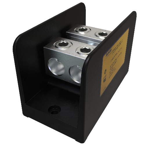 Ilsco PDB-22-350-1 Power Distribution Block - Aluminum, 350-6 AWG, Solid, 600 V, 1/4", 620 Amp
