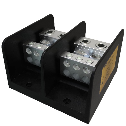 Ilsco PDB-26-350-2 Power Distribution Block - Aluminum, 350-6 AWG, Solid, 600 V, 1/4", 620 Amp