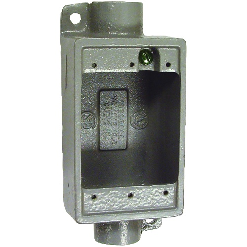 Killark FDC-2M Industrial Location Device Box - 3/4", Aluminum, Powder Epoxy Paint, F Series