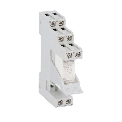 Lovato HRA302CD024K4 Assembled miniature relay, 24VDC, 8A, 2C/O contact.