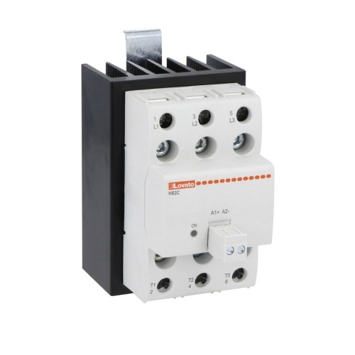Lovato HS3C6HV020A230 Solid state relay complete with heatsink, three-phase (3 controlled), 20A, 90...280VAC