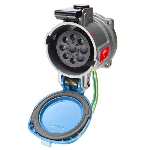 Meltric 17-14051-843 Multipin DN9c Receptacle 480 VAC/130 VDC 20A Blue Metal