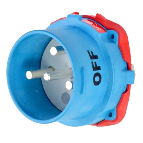 Meltric 31-98243-K04 Standard Duty DR150 Inlet 480 VAC 150A Blue Poly