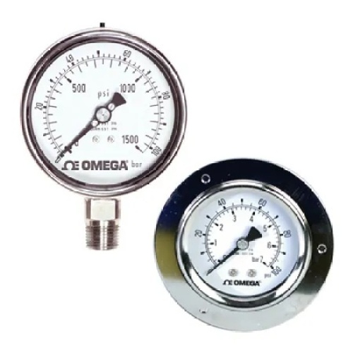 Omega PGM-63L-160PSI/11BAR Liquid Fillable Industrial Pressure Gauge