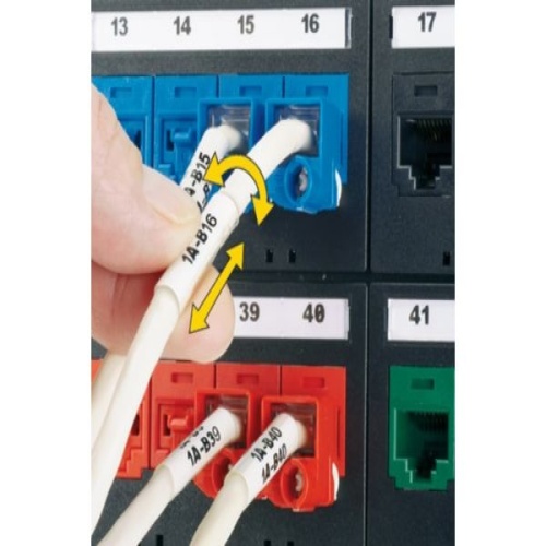 Panduit Turn-Tell® R200X225V1T Turn-Tell, Vinyl, White, 1000 Lbls, TT, 2.25"x2", 0.75"