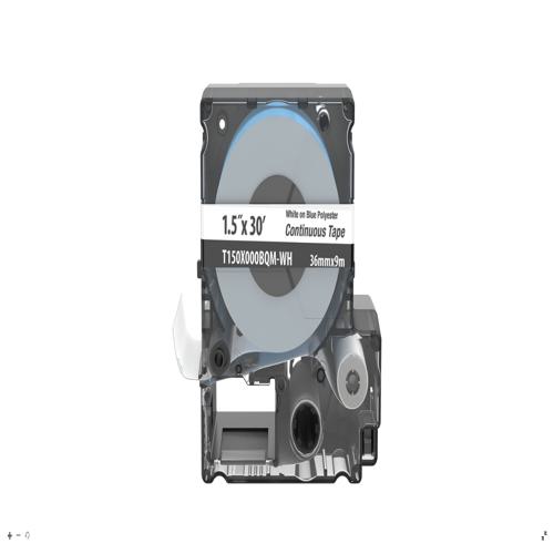 Panduit MP Cassette,Poly Cont Tape,1.5" W x 30' L,WH on BL