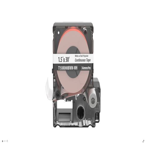 Panduit MP Cassette,Poly Cont Tape,1.5" W x 30' L,WH on RD