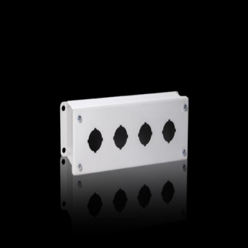 Rittal 8017667 Push Button Enclosure - Carbon steel, NEMA 12, 2.72" x 8.86" x 3.46" (WxHxD)