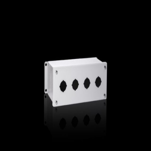 Rittal 8017688 Push Button Enclosure - Carbon steel, NEMA 12, 3.98" x 10" x 4.72" (WxHxD)