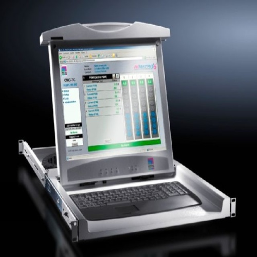 Rittal 9055312 Monitor/Keyboard Unit with 17" TFT display and VGA/DVI connection
