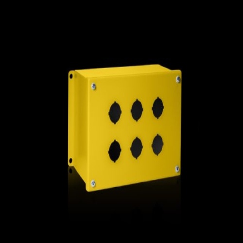 Rittal 9817615 Push Button Enclosure - Carbon steel, NEMA 12, 6.26" x 9.49" x 4.76" (WxHxD)