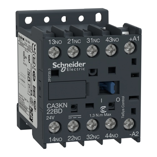 Schneider CA3KN22JD Square D TeSys Industrial Relay 12 VDC coil Four Pole 2-NO Single Throw 2-NC Single Throw