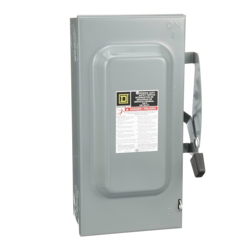 Schneider Electric DU323 Safety switch, general duty, non fusible, 100A, 3 poles, 30 hp, 240 VAC, NEMA 1