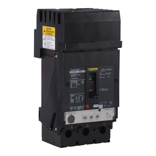 Schneider Electric JDA36250U31X PowerPact J-Frame breaker, I-Line, Micrologic 3.2, 250 A, 3P, 14 kA at 600 VAC