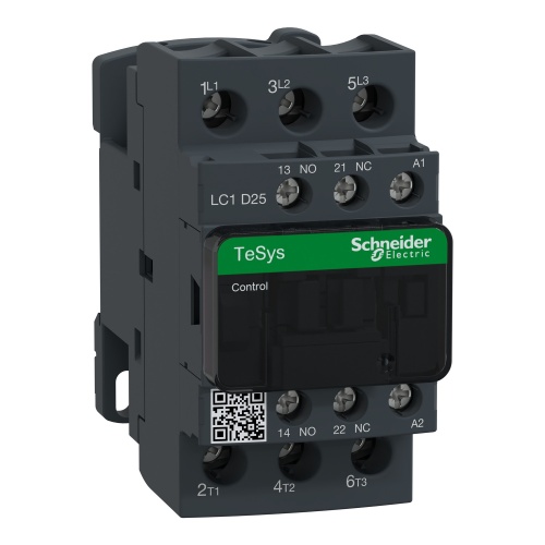 Schneider Electric LC1D25M7 TeSys D Non-Reversing contactor - 3P(3 NO) - AC-3 - <= 440 V 25 A - 220 V AC coil