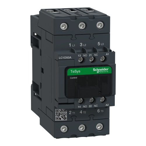 Schneider Electric LC1D50AM7 TeSys D Non-Reversing contactor - 3P(3 NO) - AC-3 - <= 440 V 50 A - 220 V AC 50/60 Hz coil