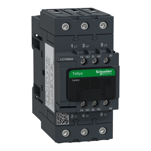 Schneider Electric LC1D65AB7 TeSys D Non-Reversing contactor - 3P(3 NO) - AC-3 - <= 440 V 65 A - 24 V AC 50/60 Hz coil
