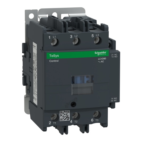 Schneider Electric LC1D80M7 TeSys D Non-Reversing contactor - 3P(3 NO) - AC-3 - <= 440 V 80 A - 220 V AC 50/60 Hz coil