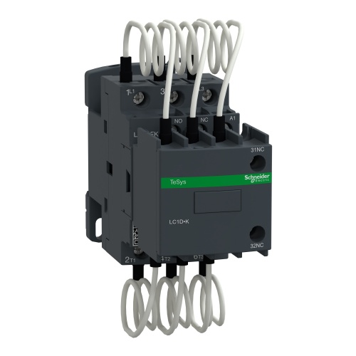 Schneider Electric LC1DFKU7 Capacitor contactor, TeSys D, 12.5 kVAR at 400 V/50 Hz, coil 240 V AC 50/60 Hz