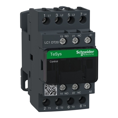 Schneider Electric LC1DT20B7 TeSys D Non-Reversing contactor - 4P(4 NO) - AC-1 - <= 440 V 20 A - 24 V AC 50/60 Hz coil