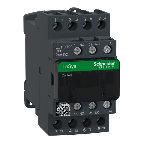 Schneider Electric LC1DT20BD TeSys D Non-Reversing contactor - 4P(4 NO) - AC-1 - <= 440 V 20 A - 24 V DC standard coil