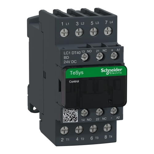 Schneider Electric LC1DT40BD TeSys D Non-Reversing contactor - 4P(4 NO) - AC-1 - <= 440 V 40 A - 24 V DC standard coil