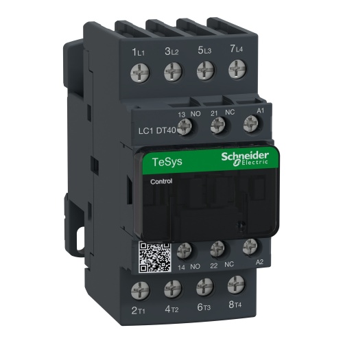 Schneider Electric LC1DT40F7 TeSys D Non-Reversing contactor - 4P(4 NO) - AC-1 - <= 440 V 40 A - 110 V AC 50/60 Hz coil