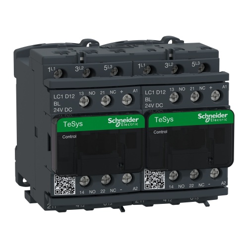 Schneider Electric LC2D12BLV TeSys D reversing contactor - 3P(3 NO) - AC-3 - <= 440 V 12 A - 24 V DC coil