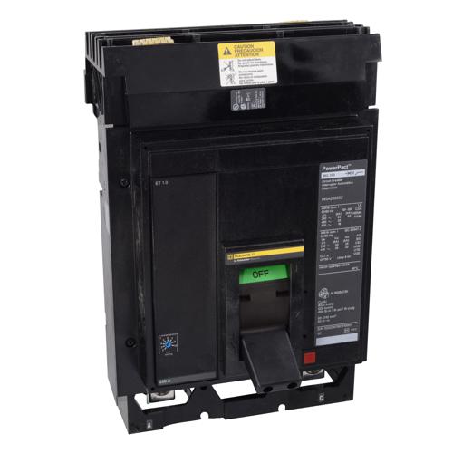 Schneider Electric MGA265002 Circuit Breaker, PowerPact M, electronic trip, I-line, 500 Amp, 2 poles, 18 kA, 600 VAC, lugs load end, AC phasing