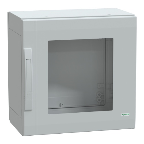 Schneider Electric NSYPLA553TG Polyester Enclosure - 19.7" x 19.7" x 12.6" (HxWxD), NEMA 1/3S/12/13/5/3/3X/3R/2