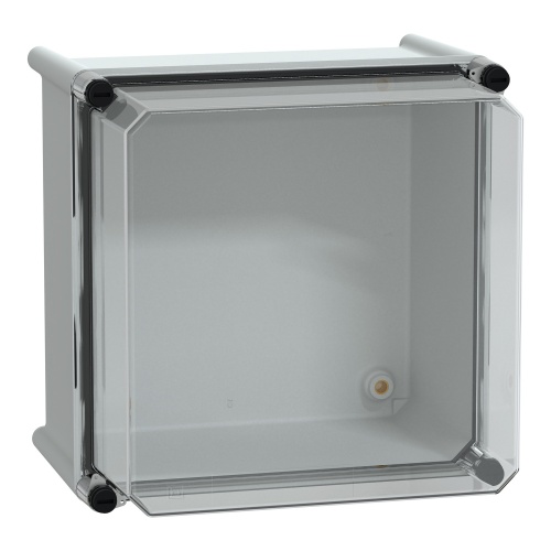 Schneider Electric NSYPLS2727AG Polycarbonate/Polyester Enclosure - 10.6" x 10.6" x 9.1" (HxWxD), NEMA 4X/13