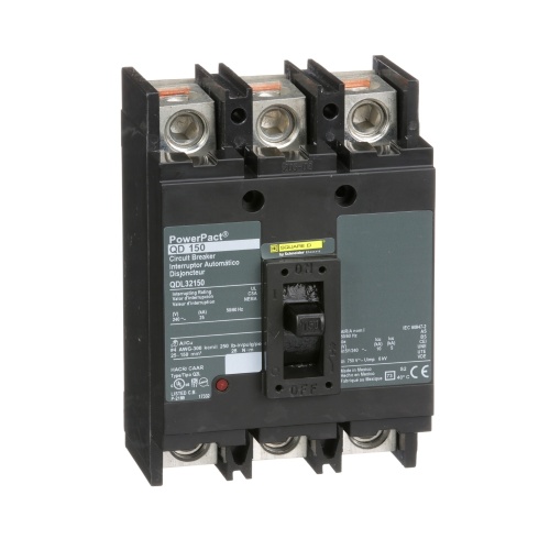 Schneider Electric QDL32150 Square D Breaker Q Frame 150 Amp Three Pole