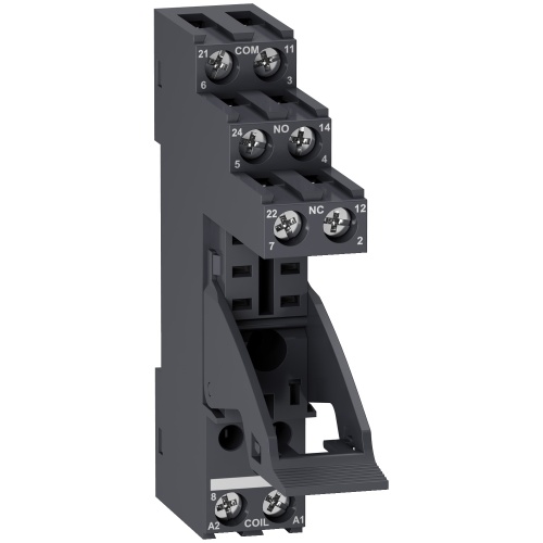 Schneider Electric RGZE1S48M Socket, separate contact, 5 A, relay type RXG2, screw connector, 250 V AC